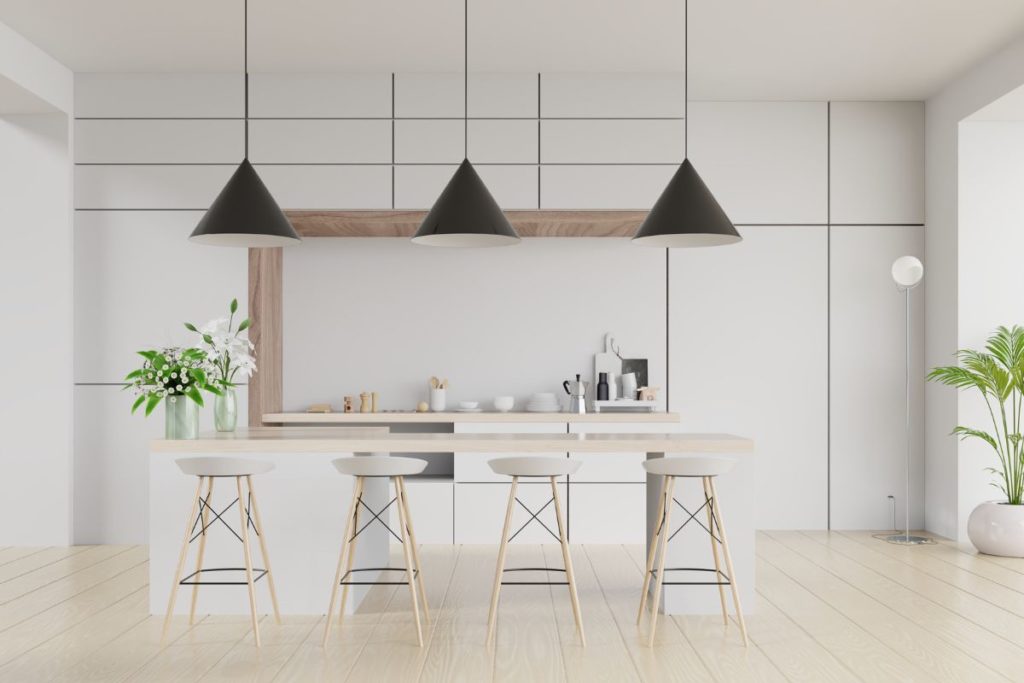 Cucina in stile moderno - open space colori chiari