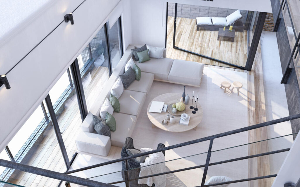 arredamento attico moderno